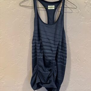 Athleta Navy Blue Striped Tank Top - L